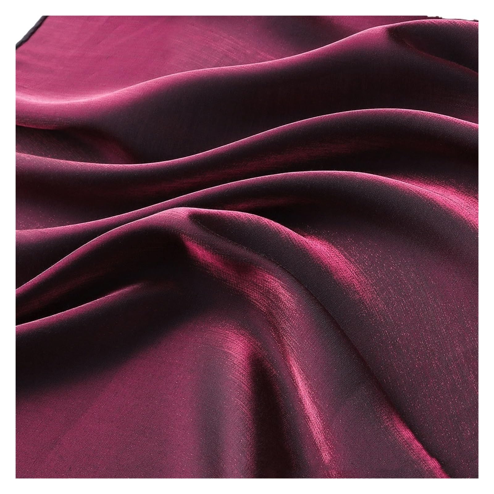 Silky Satin Fabric， Satin Fabric Multicolor 100x150cm for Skirts, Bridal Veil, Prom Gown Sewing(Wine Red)