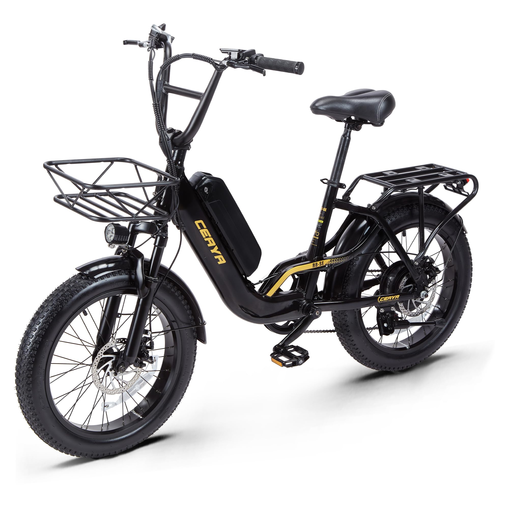Vélo Électrique,20 Pouces-Vélo électrique de Montagne 48V 15Ah Batterie,Ville E-Bike avec 7 Vitesses, E Bike pour Adulte,Autonomie Jusqu'à 70-80km VTT Électrique
