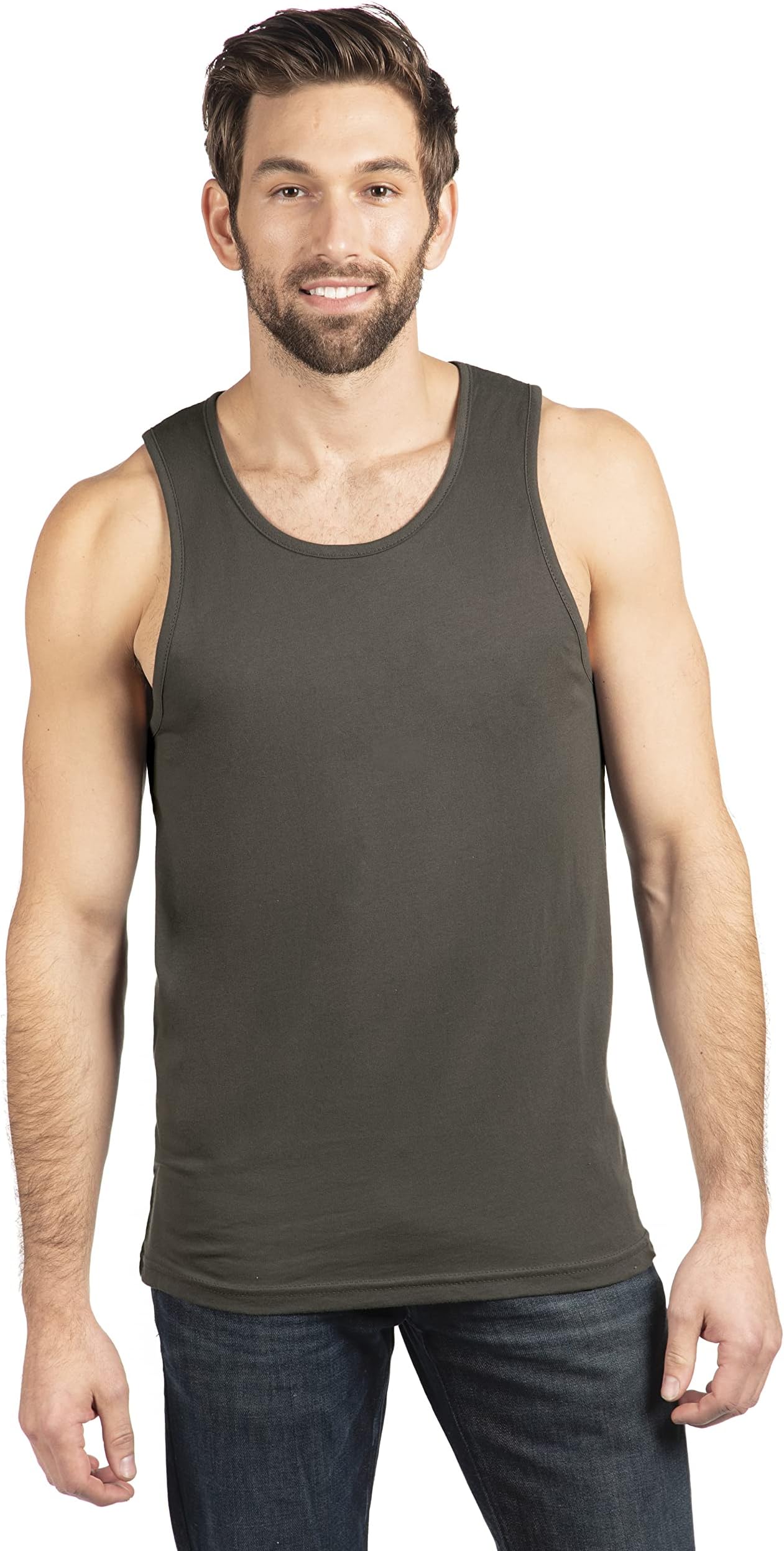 Next Level Mens Premium Jersey Tank (3633) Heavy Metal l
