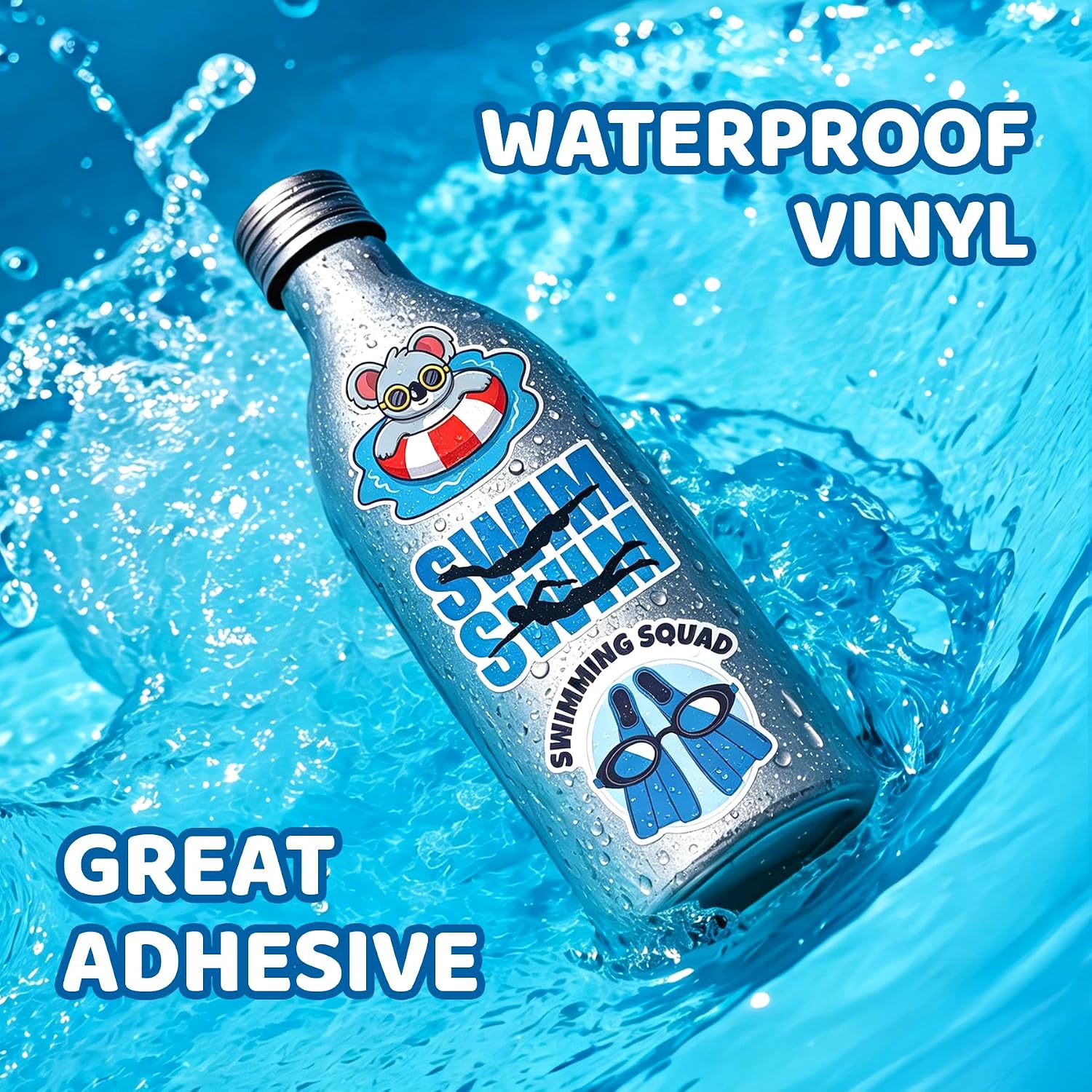 200PCS Swim Stickers, Swimming Stickers for Kids Adults image 3