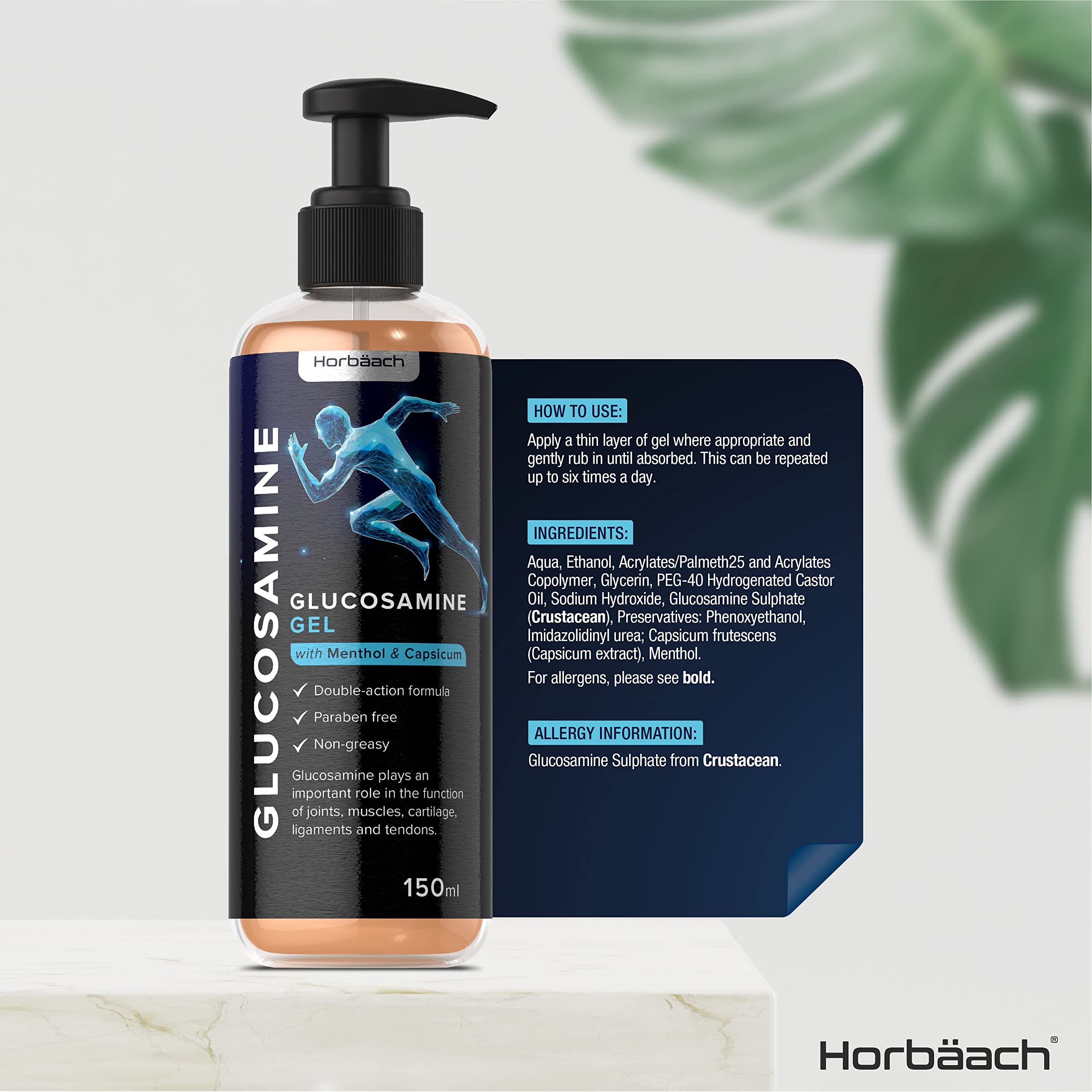 Buy Glucosamine Gel 150 mL with Capsicum & Menthol Joint & Muscle