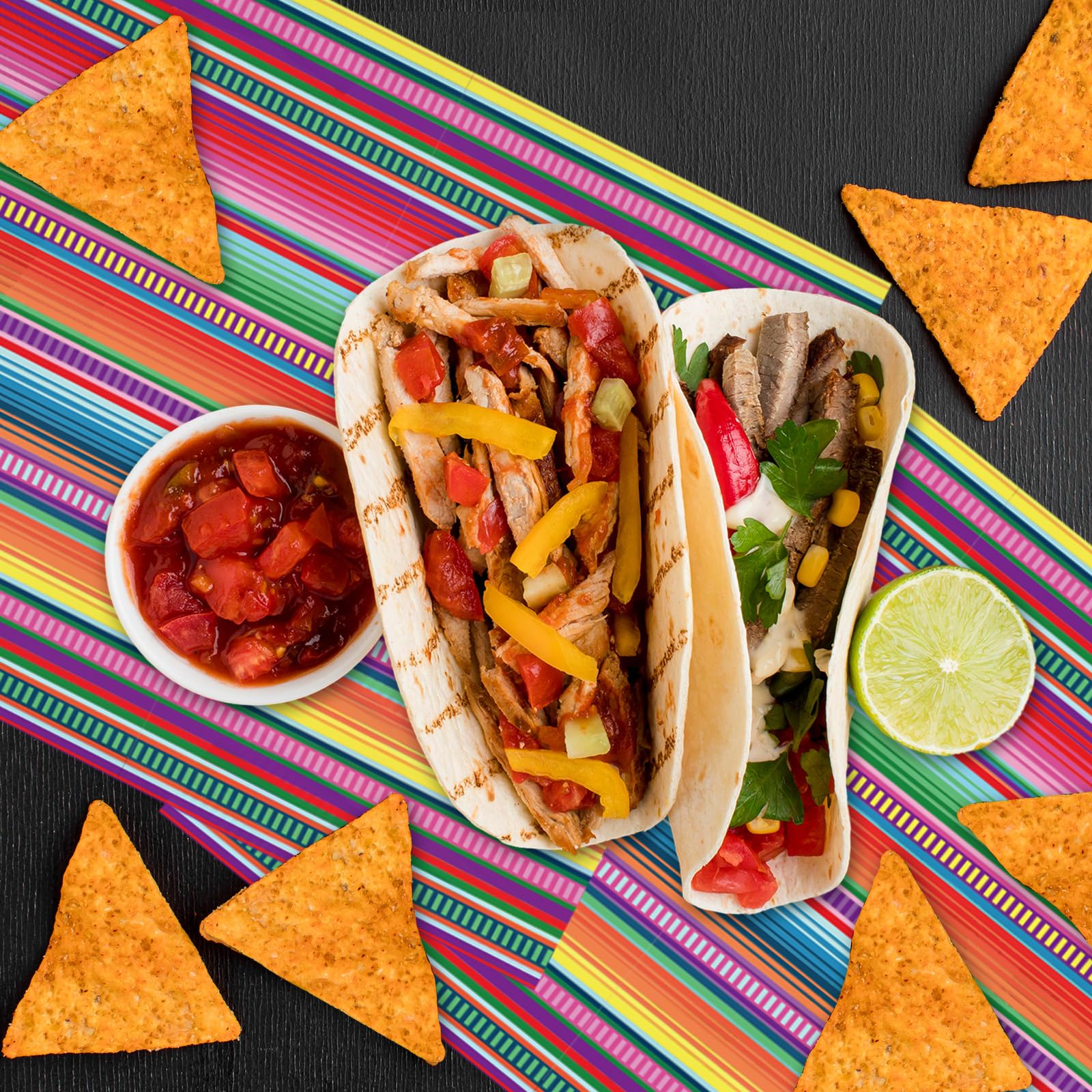 JarThenaAMCS 150 piezas de papel encerado mexicano colorido fiesta rayas delicatessen papel de seda Cinco de Mayo Sandwich Wrap papel papel a prueba de aceite Picnic Liner para fiesta suministros de
