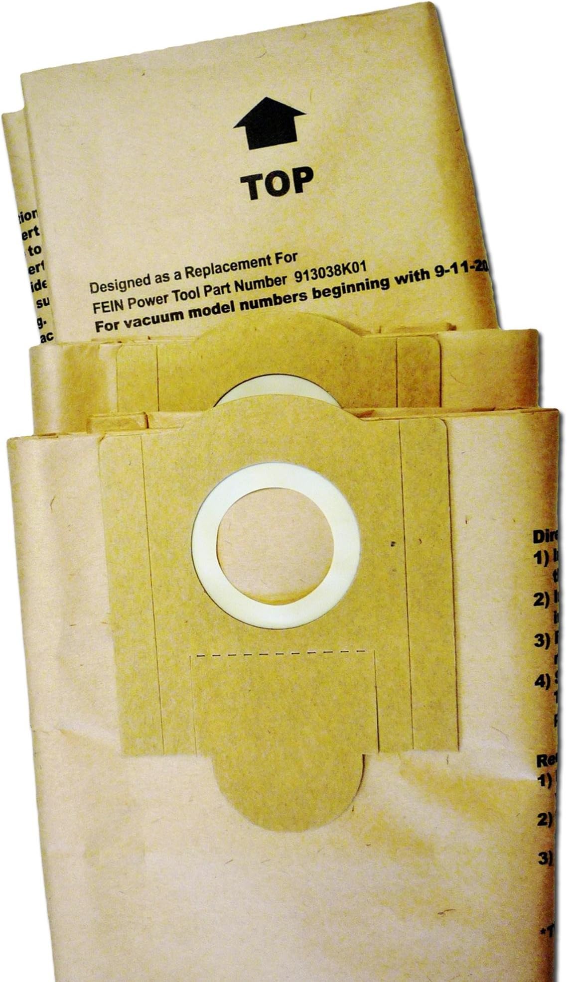 Fein 36 Count Power Mini and Turbo I Replacement Paper Dust Bag 9-11-20/9-11-55
