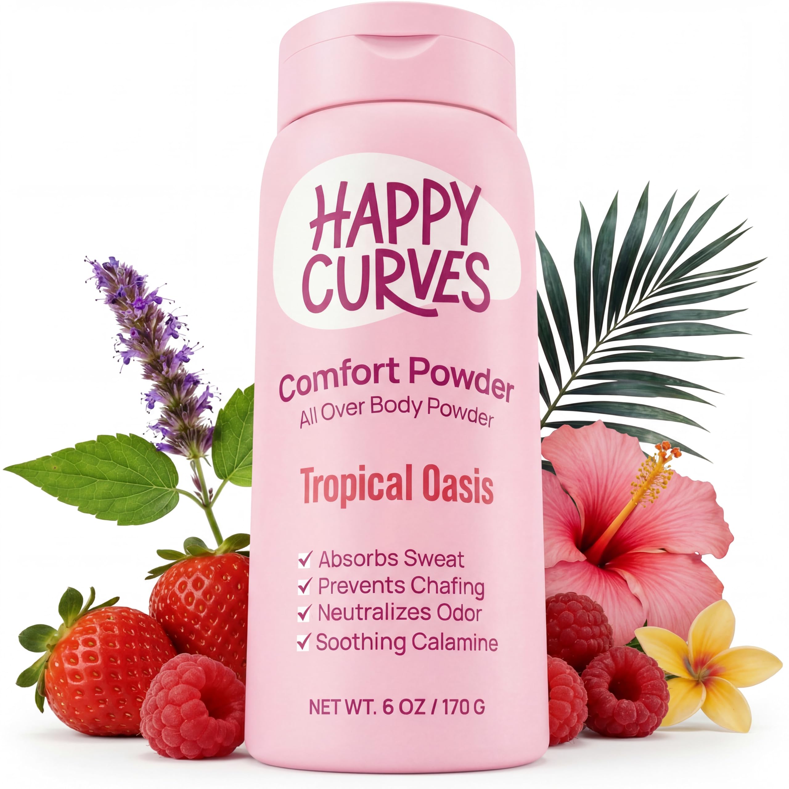 Amazon.com: HAPPY CURVES Comfort Powder: Talc Free Anti Chafe Body