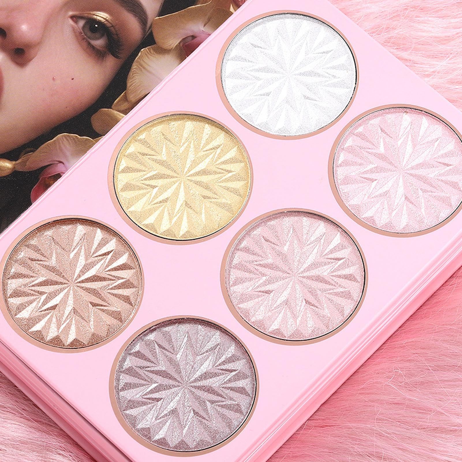 Per Il Trucco Con Glitter Illuminante a 6 Colori | Palette di Glitter a 24 Colori in Stile Libro per Donne e Ragazze per Appuntamenti, Feste, Uso Quotidiano, Palco e