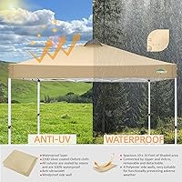 Vista 2 de COBlZI - Tienda de campaña desplegable EZ de 10 x 10 pies con 4 paredes laterales extraíbles, impermeable, comercial, fácil ajustable