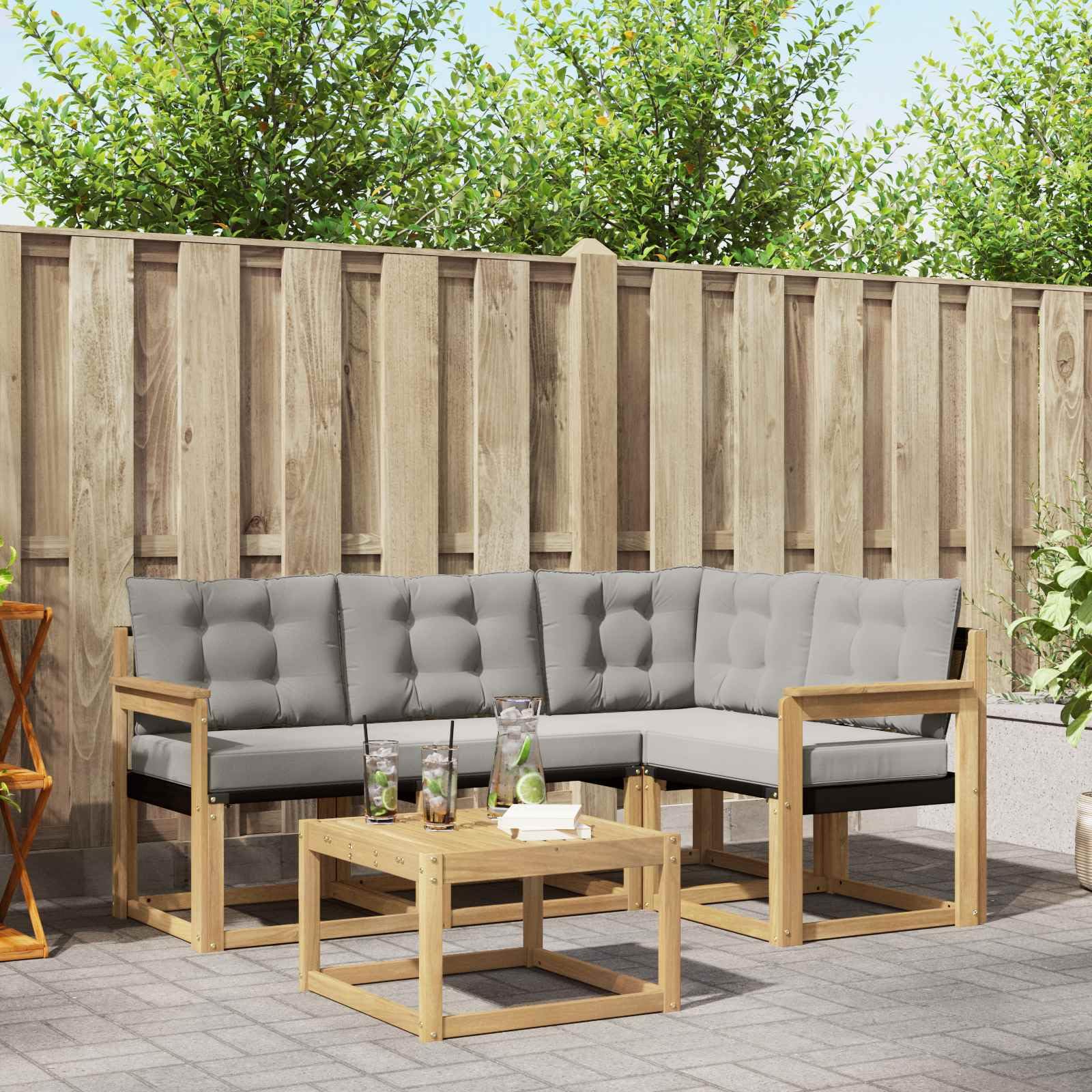 Canapé d'extérieur moderne pour terrasse et jardin avec table basse