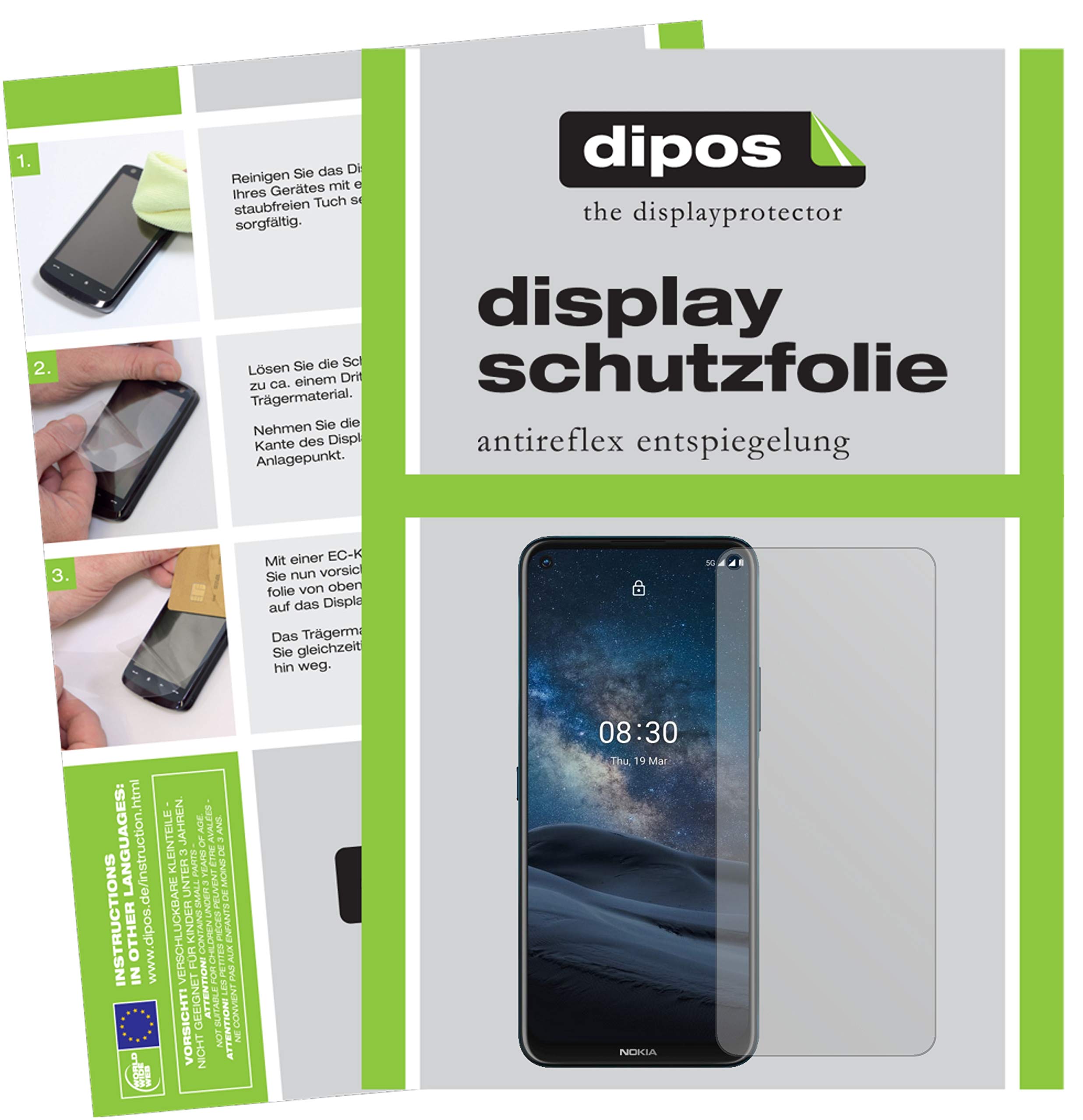 5x Pellicola Protettiva per Vivo X50 Protezione Schermo Antiriflesso dipos