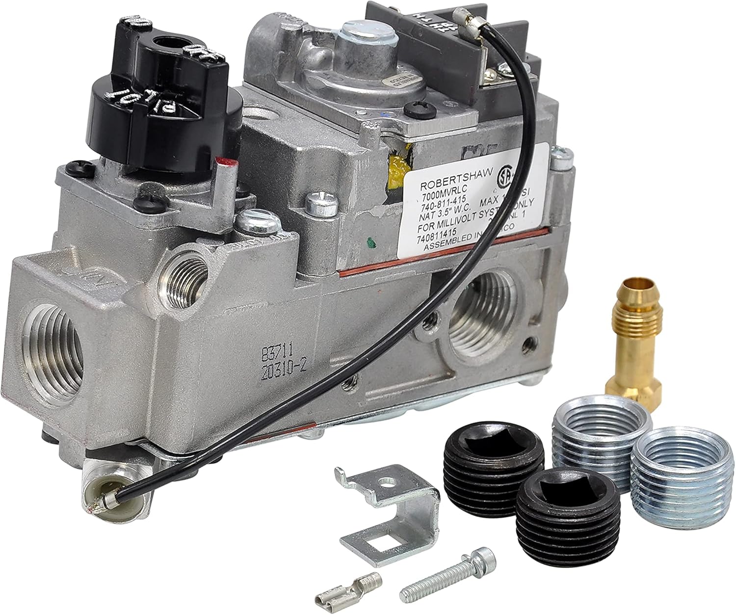 Robertshaw 710-502 Millivolt 70,000 BTU Capacity Gas Valve