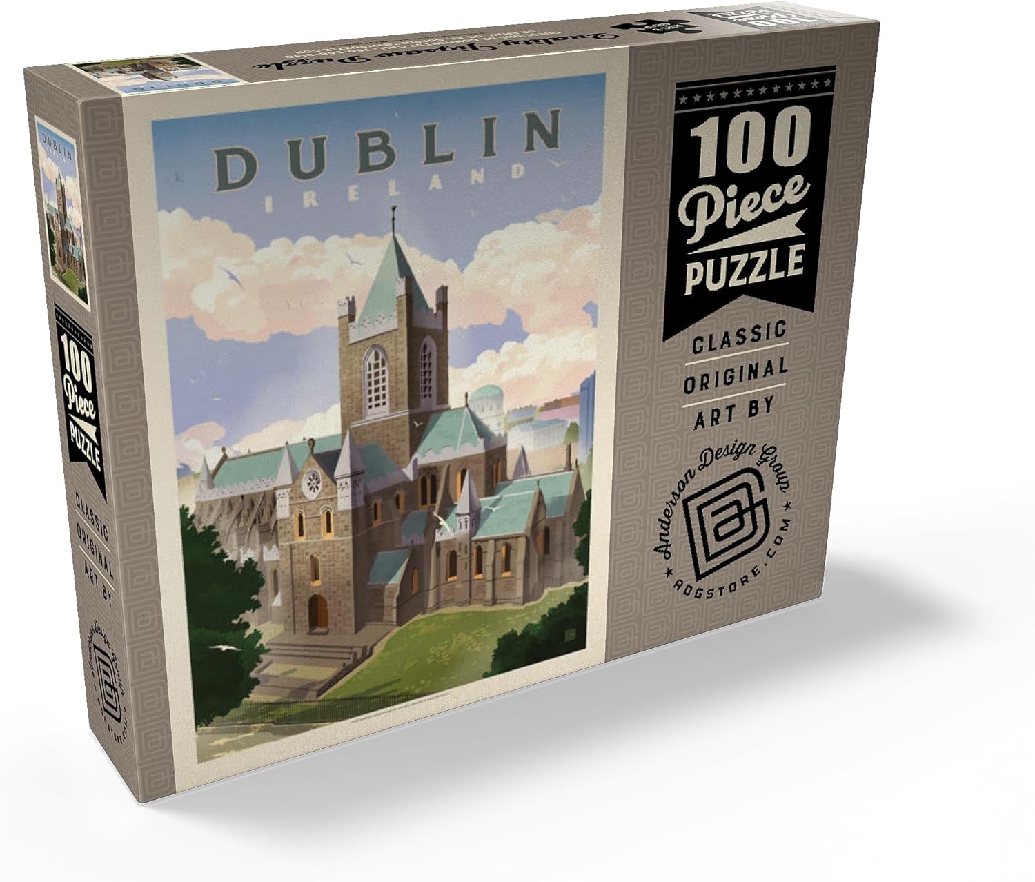 MyPuzzle Ireland: Dublin, Vintage Poster - Premium 100 Piece Jigsaw Puzzle for Adults