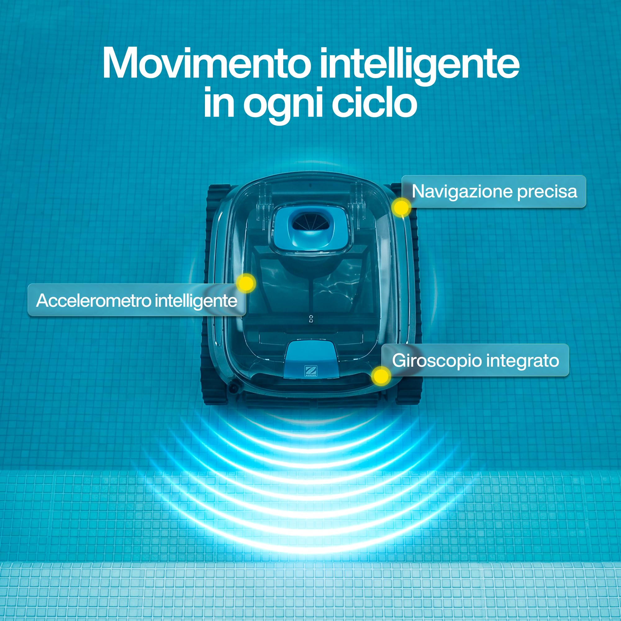 Zodiac CNX 40 iQ. Robot Pulitore di Fondo con Cavo. App. Piscine fino a 72 m²