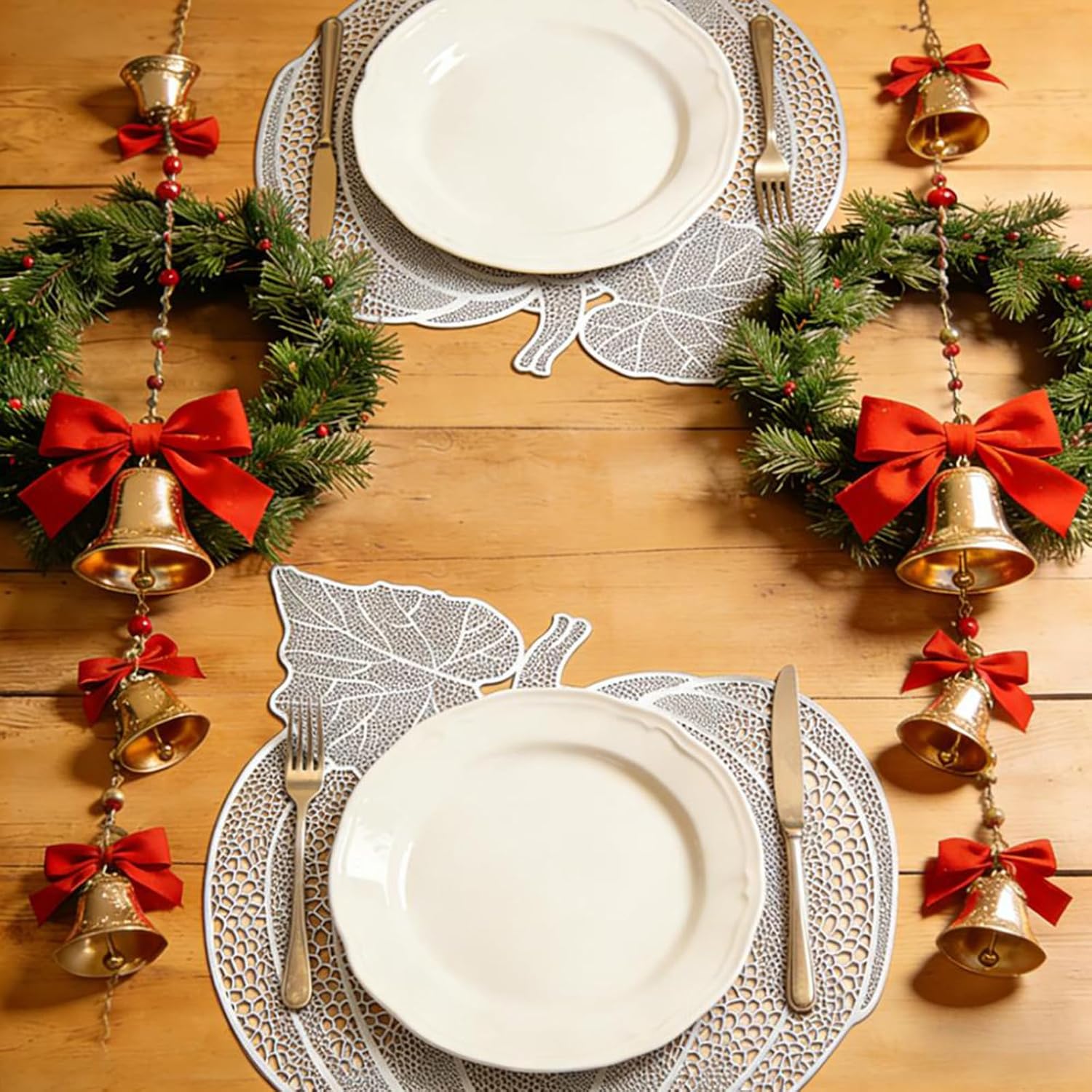 Pumpkin Decoration Thanksiving Family Placemats Set of 6 Pumpkin Holiday Waterproof PVC Vintage Party Housewarming Table Mats for Dinner Table Indoor and Outdoor Decoration(Silver) Pumpkin Silver 6 Pack