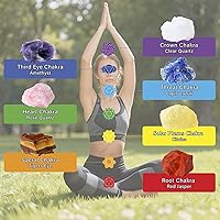 Vista 5 de ZHIYUXI Cristales y piedras curativas, 7 piedras de chakra, cristales curativos, cristales crudos, colección de rocas, accesorios de meditación