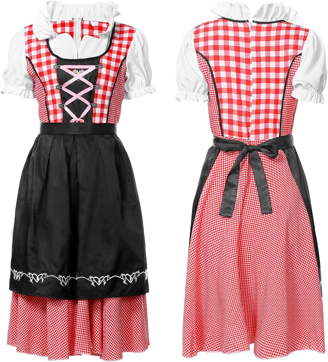 Dirndl Dresses Women, Oktoberfest Outfits October Festival Costume for Women Dirndl Dress with Apron - Image 2