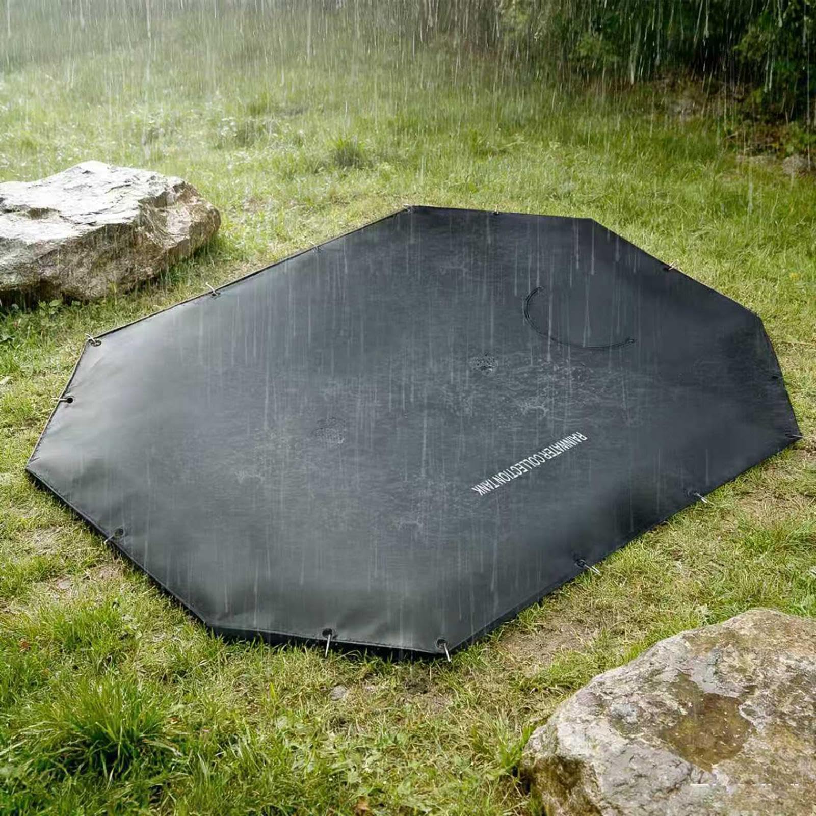 di raccoglimento a pioggia Stoccaggio 'Acqua Piovana Integrato | Raccoglitore Esterno per Acqua per Giardino, Esterno, Cortile, Prato, Terrazza, , Irrigazione, Passerella