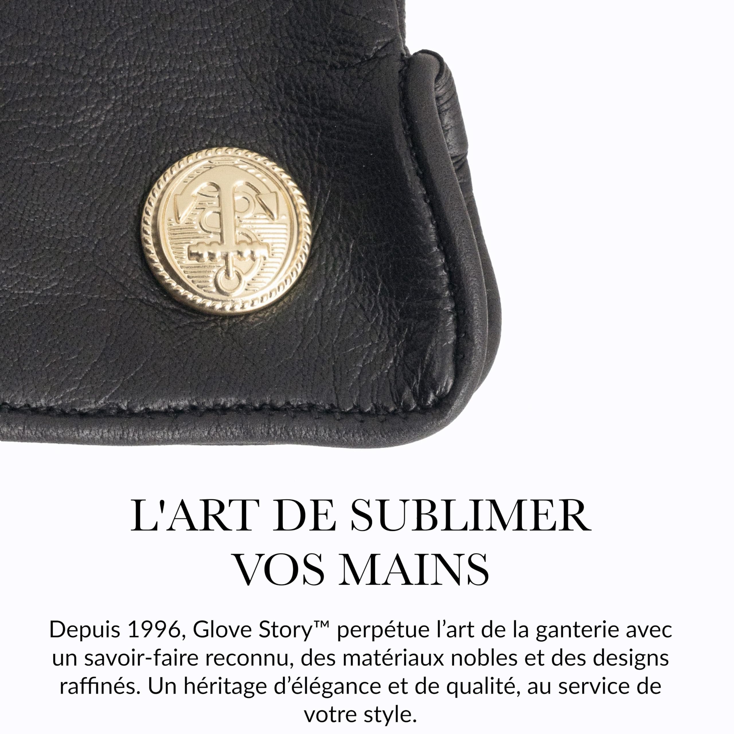 GLOVE STORY Gants Cuir d'Agneau pour Femme avec Doublure 100% Soie - Gants Ecran Tactile Matière Élégante, Douce et Confortable - Gants d'Hiver Chaud Femme Fabrication Artisanale