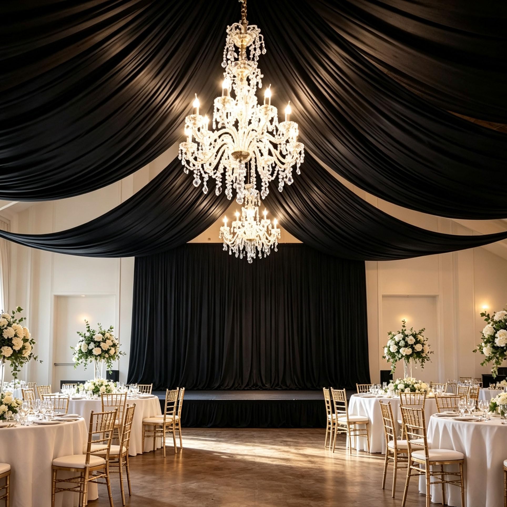 2 Paneles de Paño para Techo 150x600cm para Bodas y Fiestas