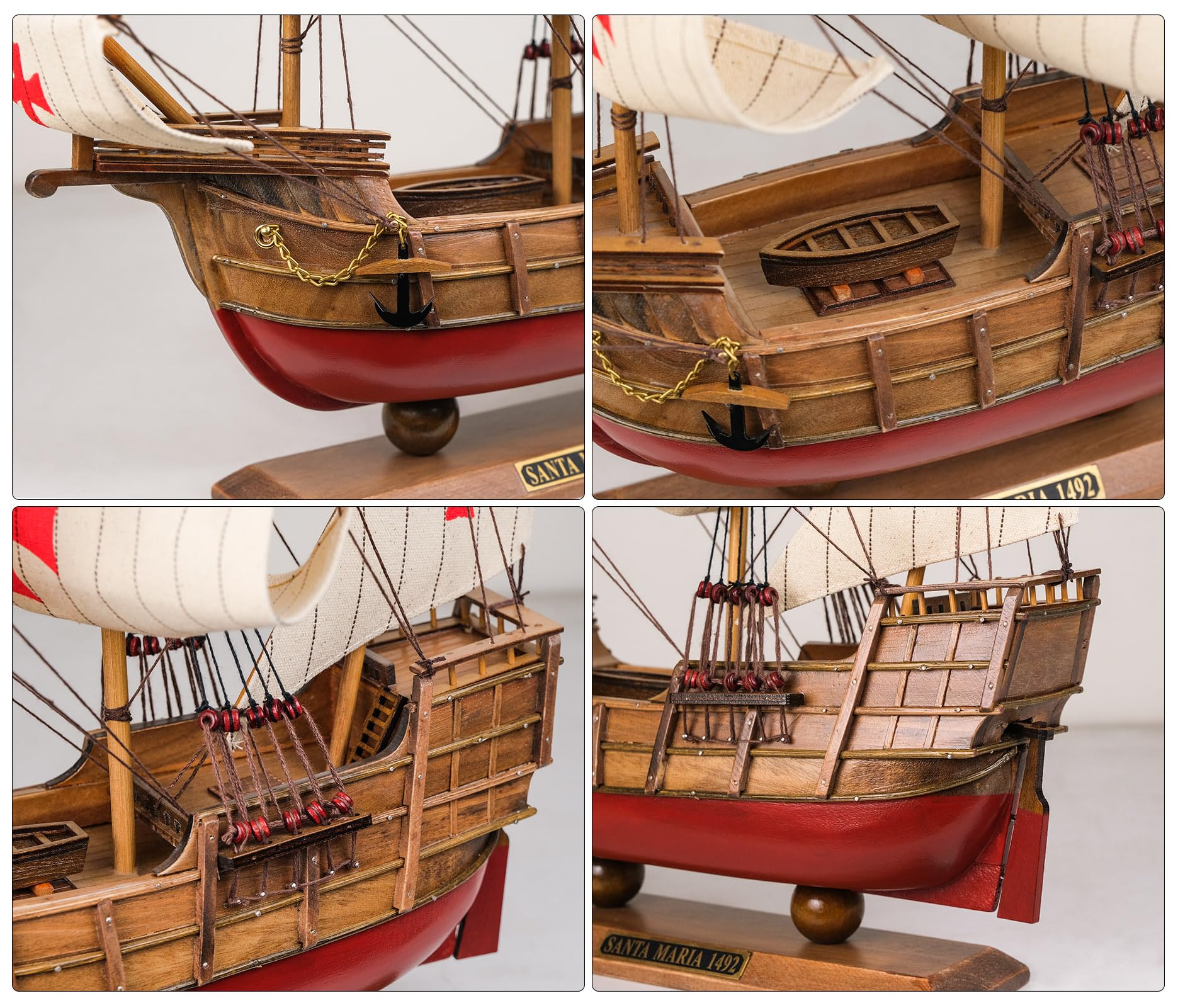 Amazon.com: SAILINGSTORY Wooden Model Ship Santa Maria 1/50 Scale