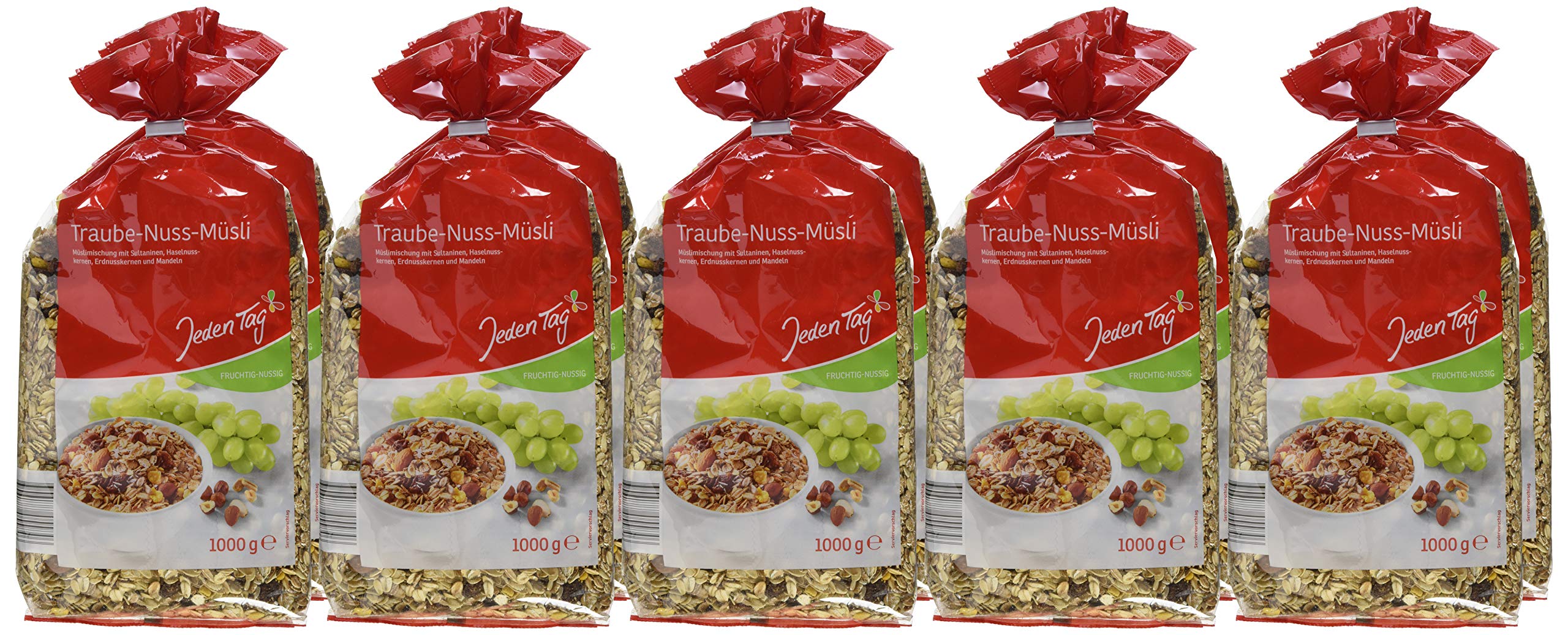 Jeden Tag Trauben-Nuss-Müsli, 10 -er Pack (10x 1 kg)