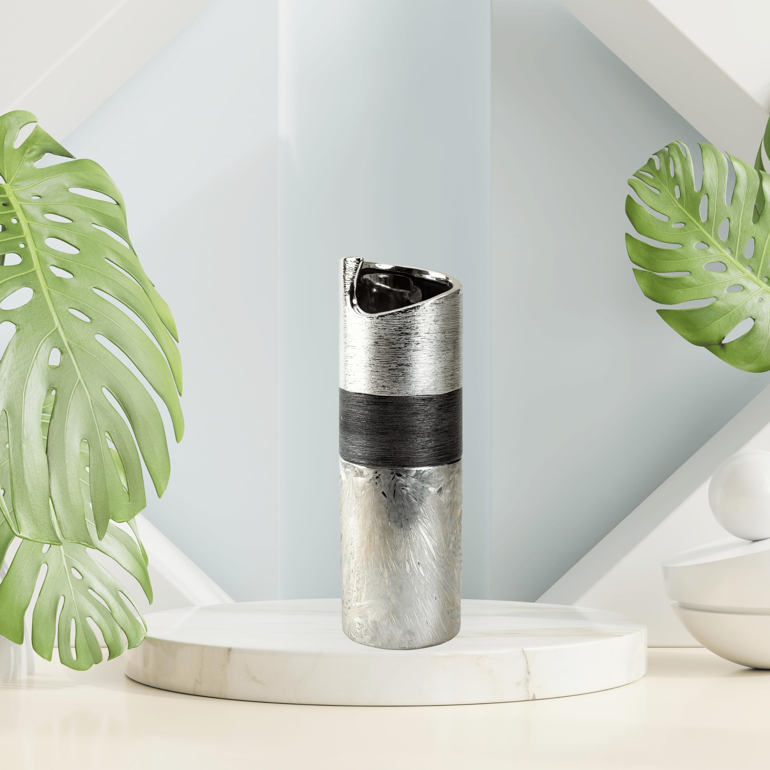 Moderno minimalista verticale bianco vaso tavolo fiore secco vaso in ceramica Se