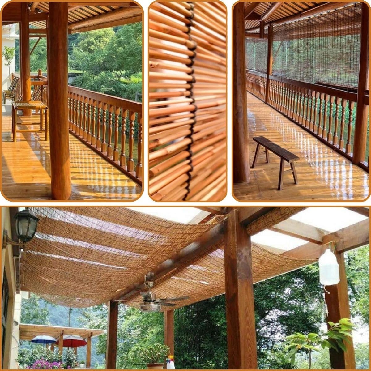 Amazon.de: CJBWJM Bambusrollo 80-130 cm Breit Bambus Rollo Sichtschutz  Jalousie Vorhang Fenster Sonnenschutz Rollos Bambus Rollo Fr Auen/Innen  Mit Hakenaufhngung
