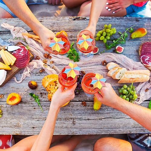 Miniatura 7 de 40 sombrillas de cóctel para bebidas de verano, coloridos árboles tropicales, paraguas de papel, palillos de bambú hechos a mano para decoración de