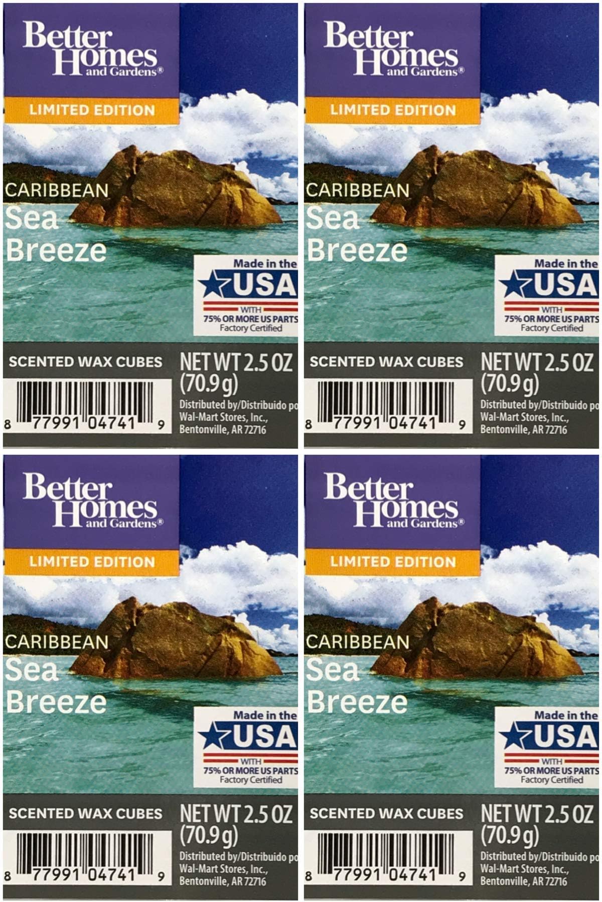 Better Homes and Gardens Caribbean Sea Breeze Wax Cubes - 4-Pack