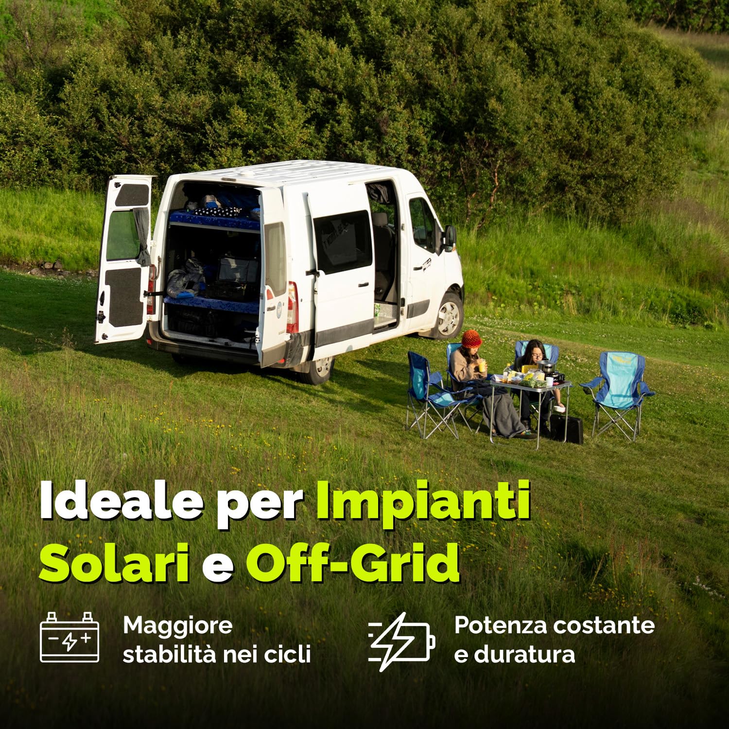 Electronicx Batteria di alimentazione GEL 110Ah 12V Caravan Edition – 110 Ah C100 – Batteria GEL per camper, barca, van, impianto solare a isola – 315×175×190 mm – senza manutenzione, a tenuta stagna