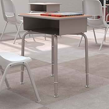Amazon.com: BizChair Student Desk - Walnut Open Front School
