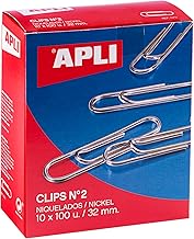 APLI 19659 - Pack of Galvanised Clips No.2 32 mm - Pack of 1000