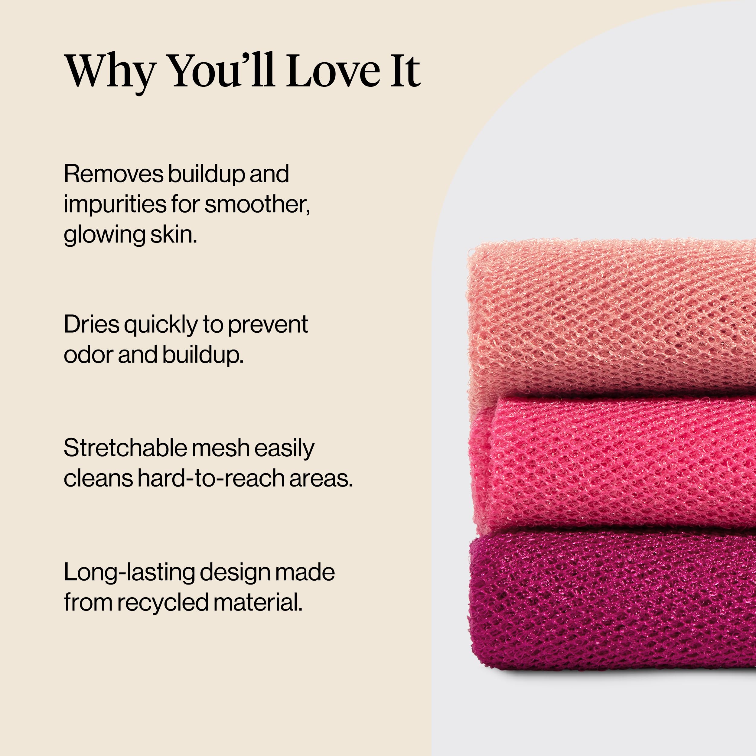Kitsch African Net Sponge - Berry Pink Exfoliator -4