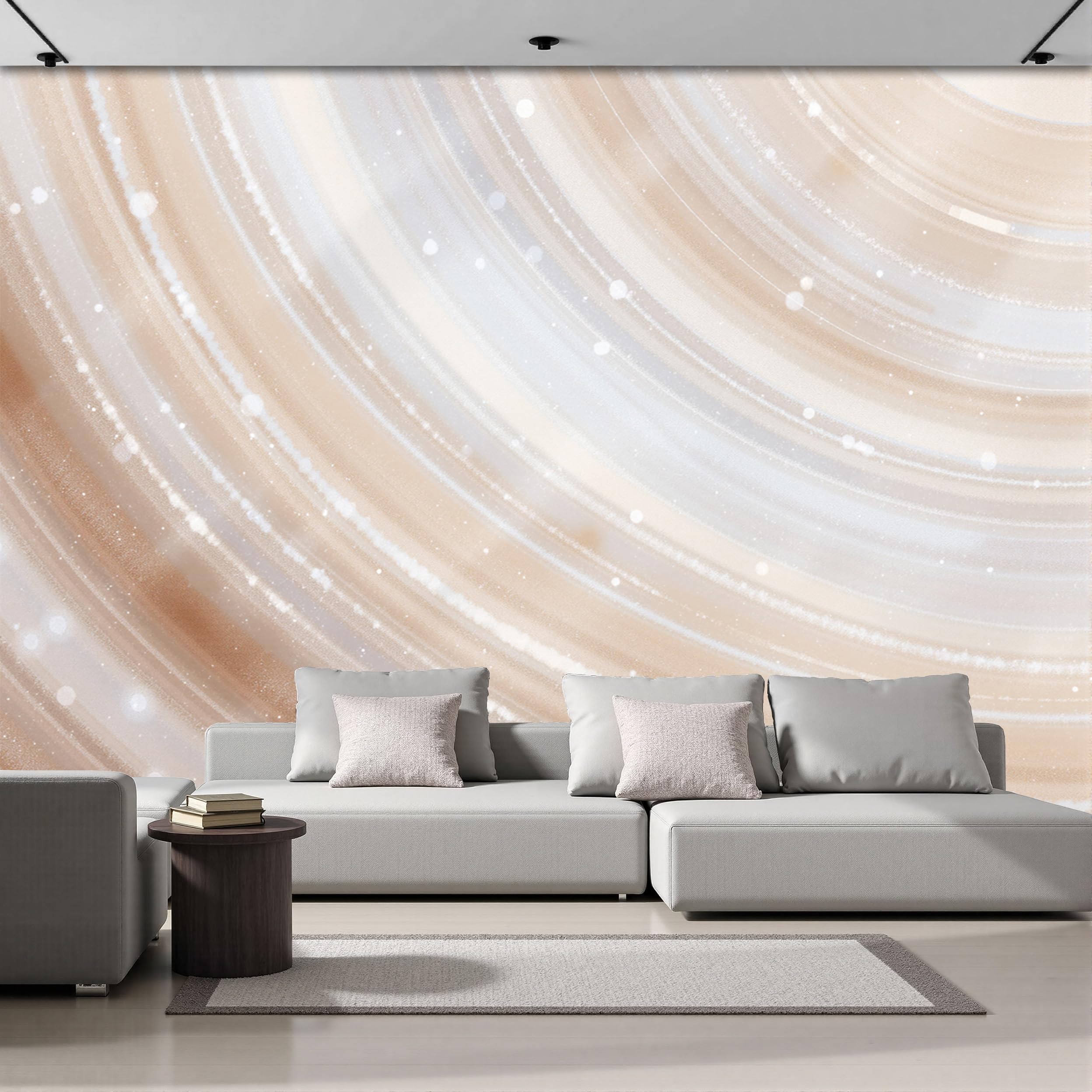 Papier peint lignes abstraites pour moderniser un mur de chambre à coucher moderne