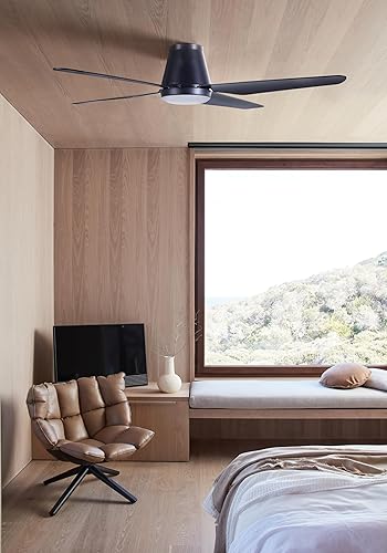 Miniatura 2 de Lucci Air Aria Hugger 21300201 - Luz negra CTC de 52 pulgadas con ventilador de techo remoto