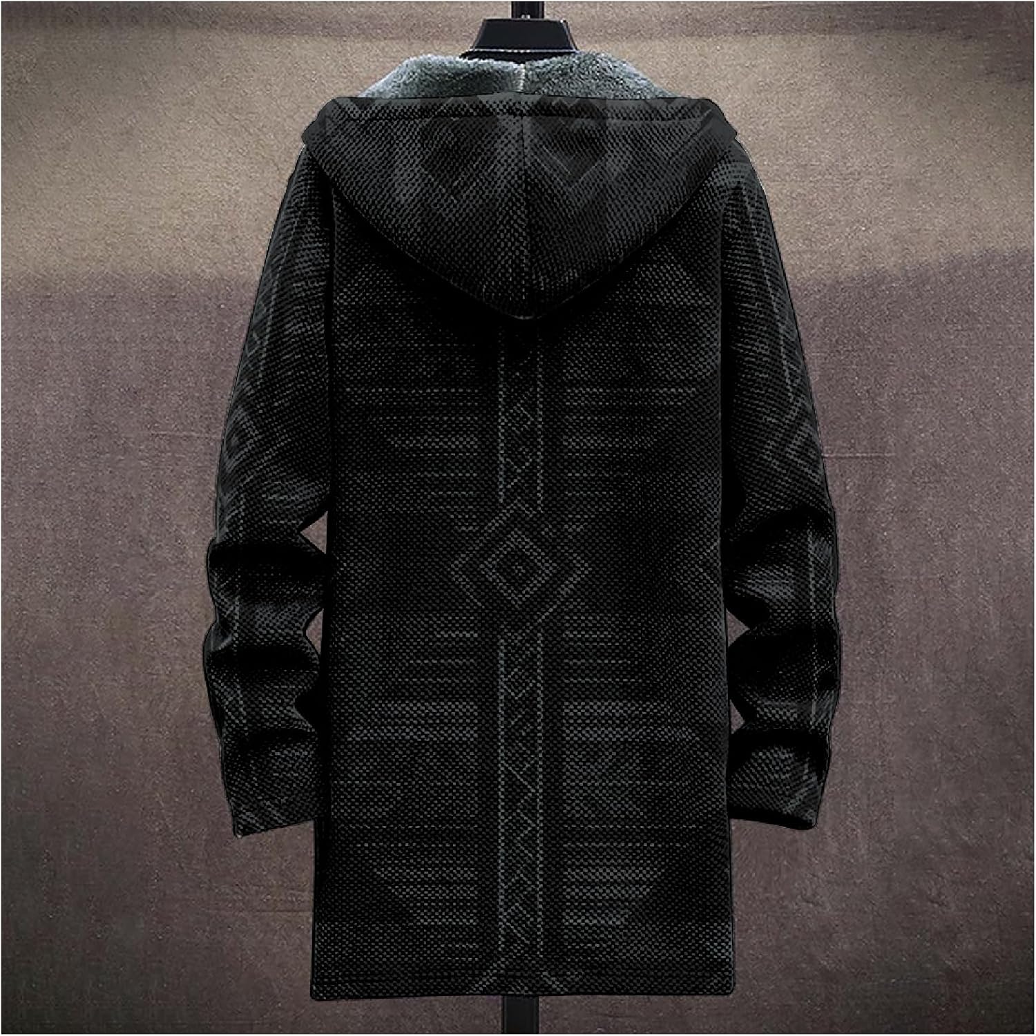 Cardigan Mens Hoodies Zip Up Aztec Tribe Ethnic Fleece Fall Oversized Novelty Open Front Drawstring Hooded Coat - Image 5