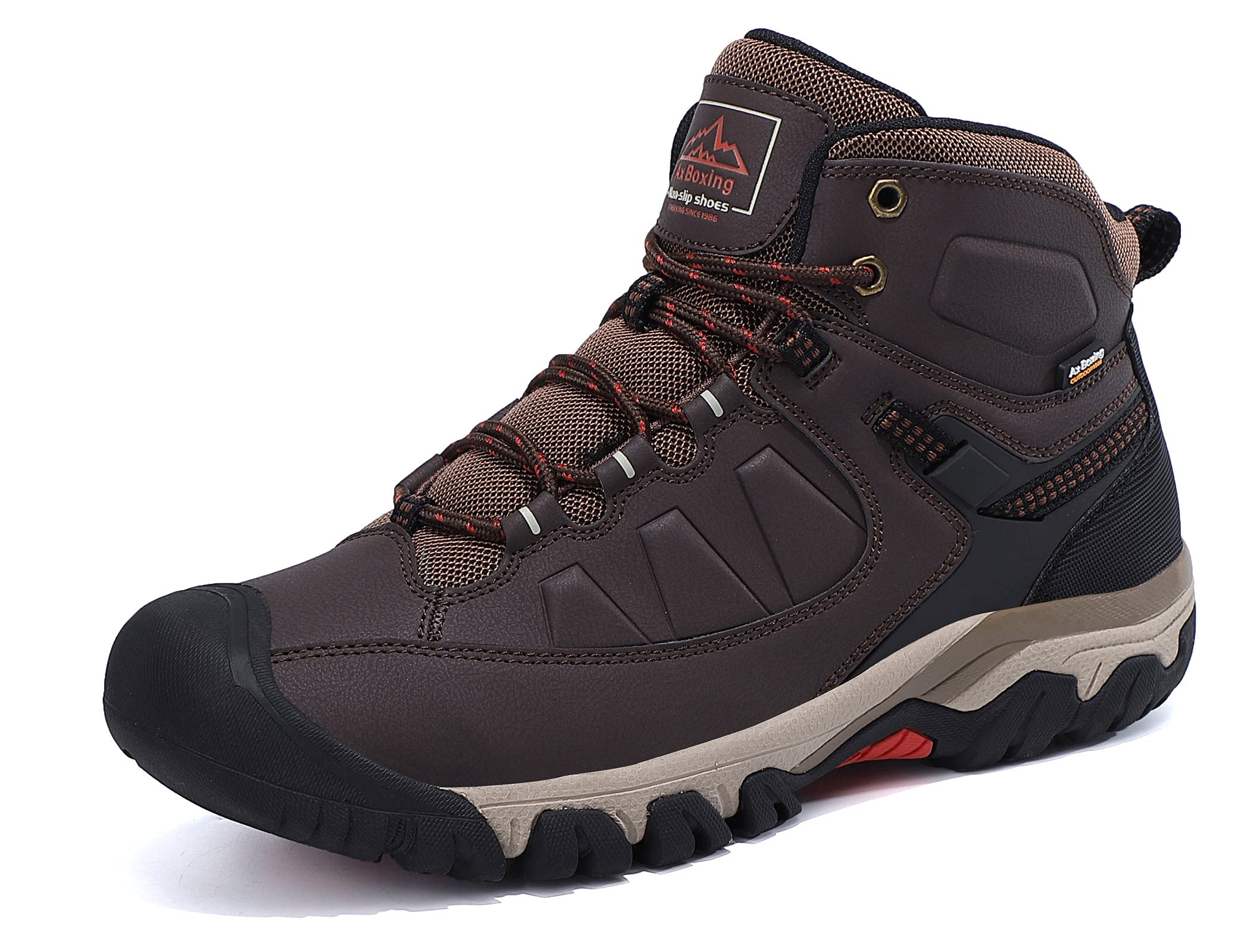 AX BOXING Scarpe Uomo Invernali Caldo Fodera Stivali Antiscivolo Scarponcini Uomo Invernali Scarpe Trekking Stivaletti Taglia 41-46 EU