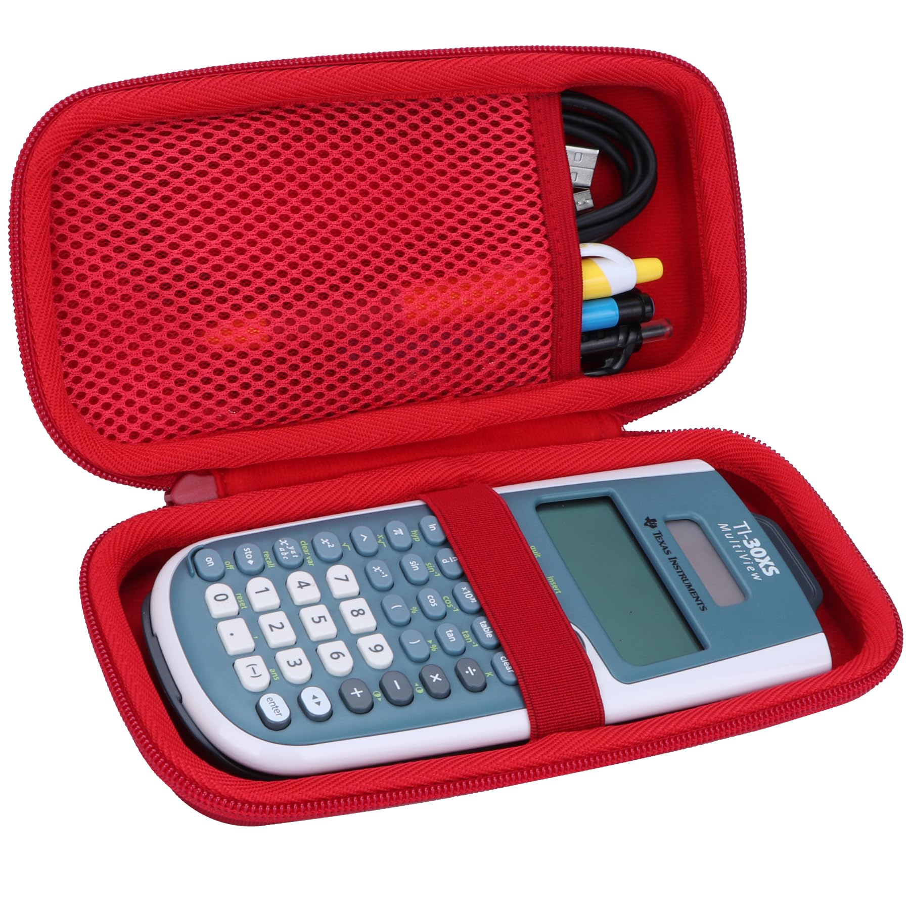 Lebakort Hard Carry Case Compatible with Texas Instruments TI-30XIIS TI-30XS TI-30Xa TI-36X Pro Scientific Calculator (Red Case) - Image 2