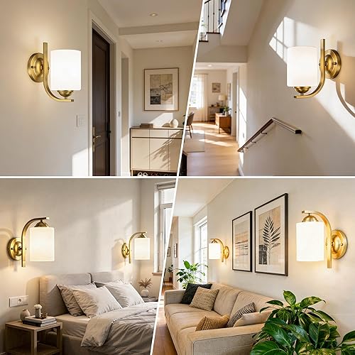 Miniatura 9 de Apliques de Pared Luces Lámpara para Dormitorio Baño, Accesorios de Luz de Tocador Modernos, Linternas de Iluminación de Montaje en Pared Estilo