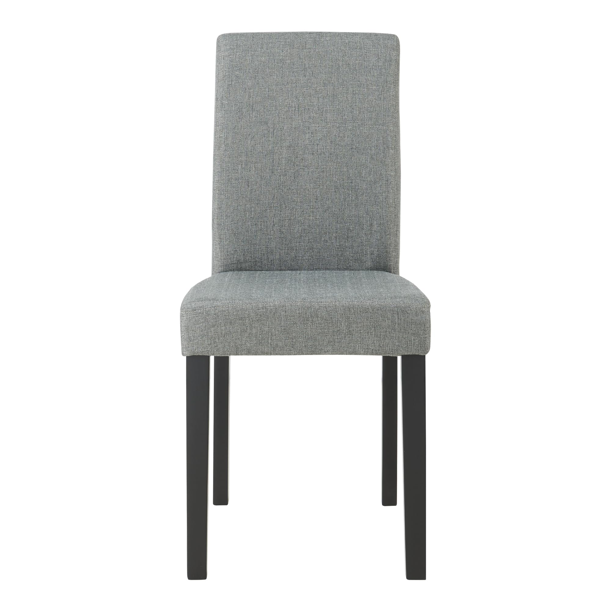 [en.casa] Set di 4 Sedie Imbottite da Sala Pranzo con Gambe in Legno Massiccio Rivestimento in Tessuto per Cucina Salotto Ufficio - Grigio Chiaro