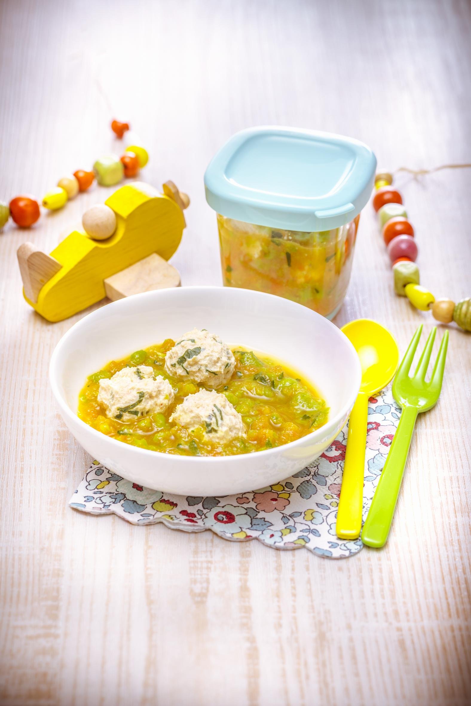 Moulinex XF387E10 - Accesorios Cuisine Companion, bol para bebés de 1,4 L de capacidad, 4 tarros adaptados de almacenaje, compatible con la gama Companion incluye libro de recetas