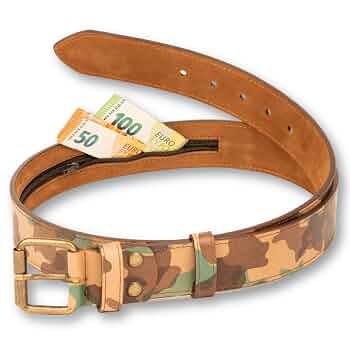 Ceinture De Voyage En Cuir Véritable Avec Compartiment Secret - Homme - Cache Pour Argent, Documents - Longueur Ajustable 130 Cm