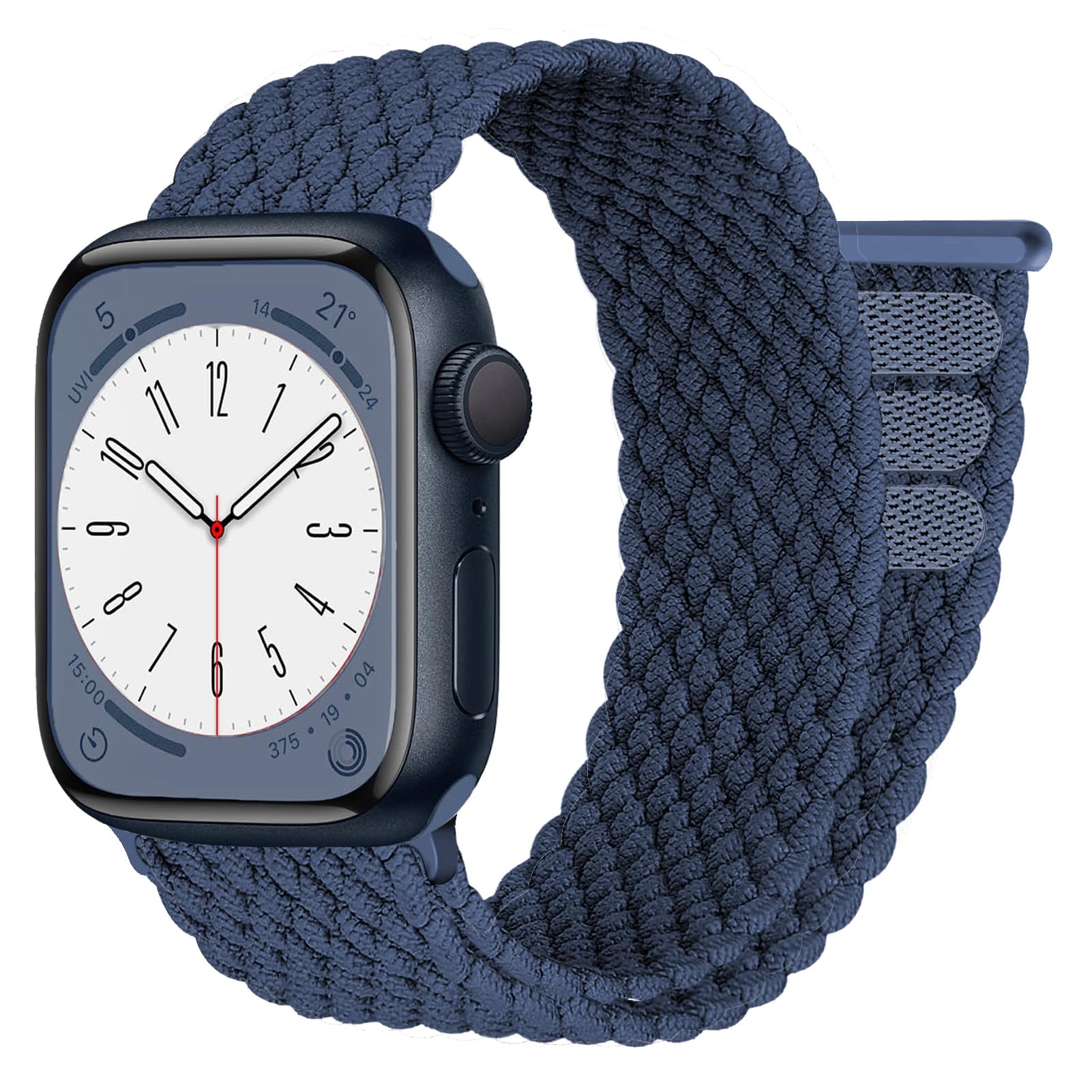 Stretchy Braided for Apple Watch Band 44mm 40mm 45mm 41mm 46mm 42mm 38mm 45 44 40 mm Women/Men,Elastic Nylon Sport Solo Loop Strap for Apple Watch