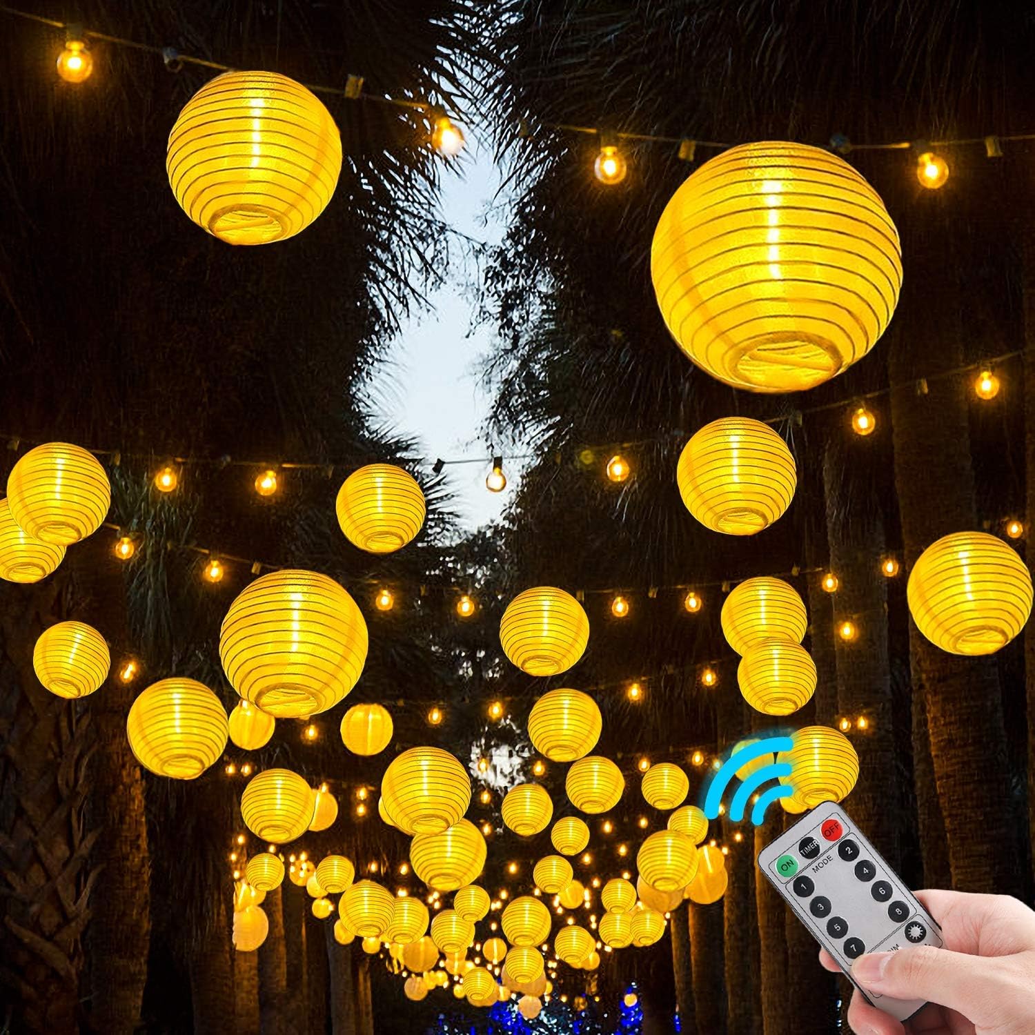 Lichterkette Mit Lampions – 10-80 LED, Warmweiß, IP44 Wasserdicht Für Party & Garten