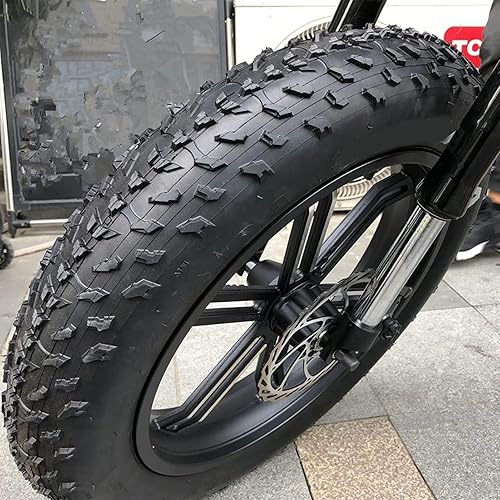 Miniatura 6 de Neumático de repuesto para bicicleta, bicicleta de montaña, 20 x 4.0 pulgadas, neumático negro de bicicleta de 20 pulgadas