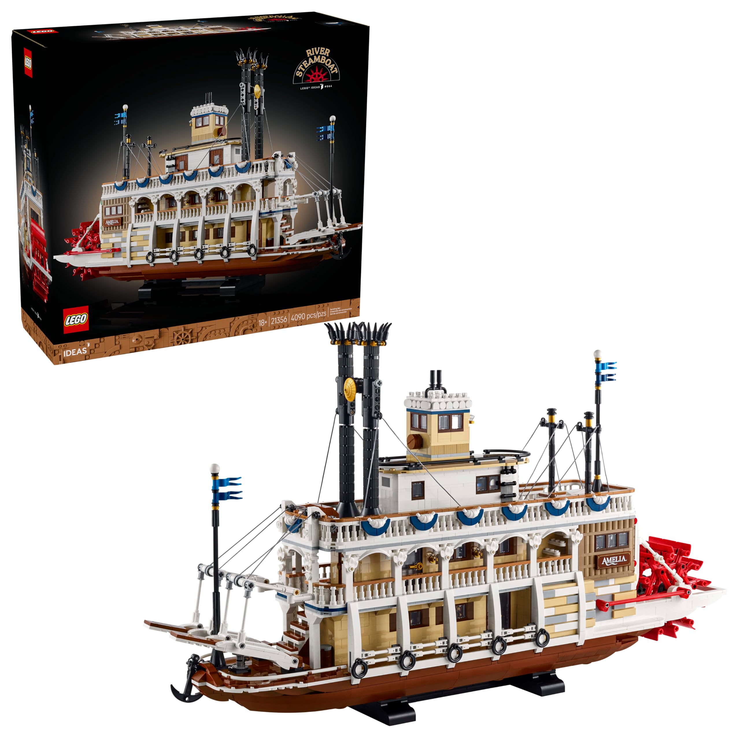 ぷちもん LEGO Ideas Barco Fluvial a Vapor 21356 (4.090 Peças) | Amazon.com.br