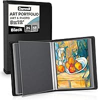Vista 16 de Dunwell Art Portfolio - Carpeta de 8.5 x 11 pulgadas (negro), papel de montaje, carpeta de cartera para obras de arte, carpeta de arte de 8.5 x 11