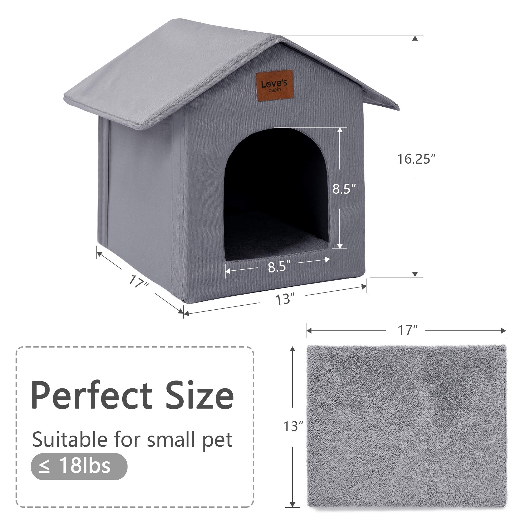 Buy Love's cabin Outdoor Cat House Weatherproof for All Seasons