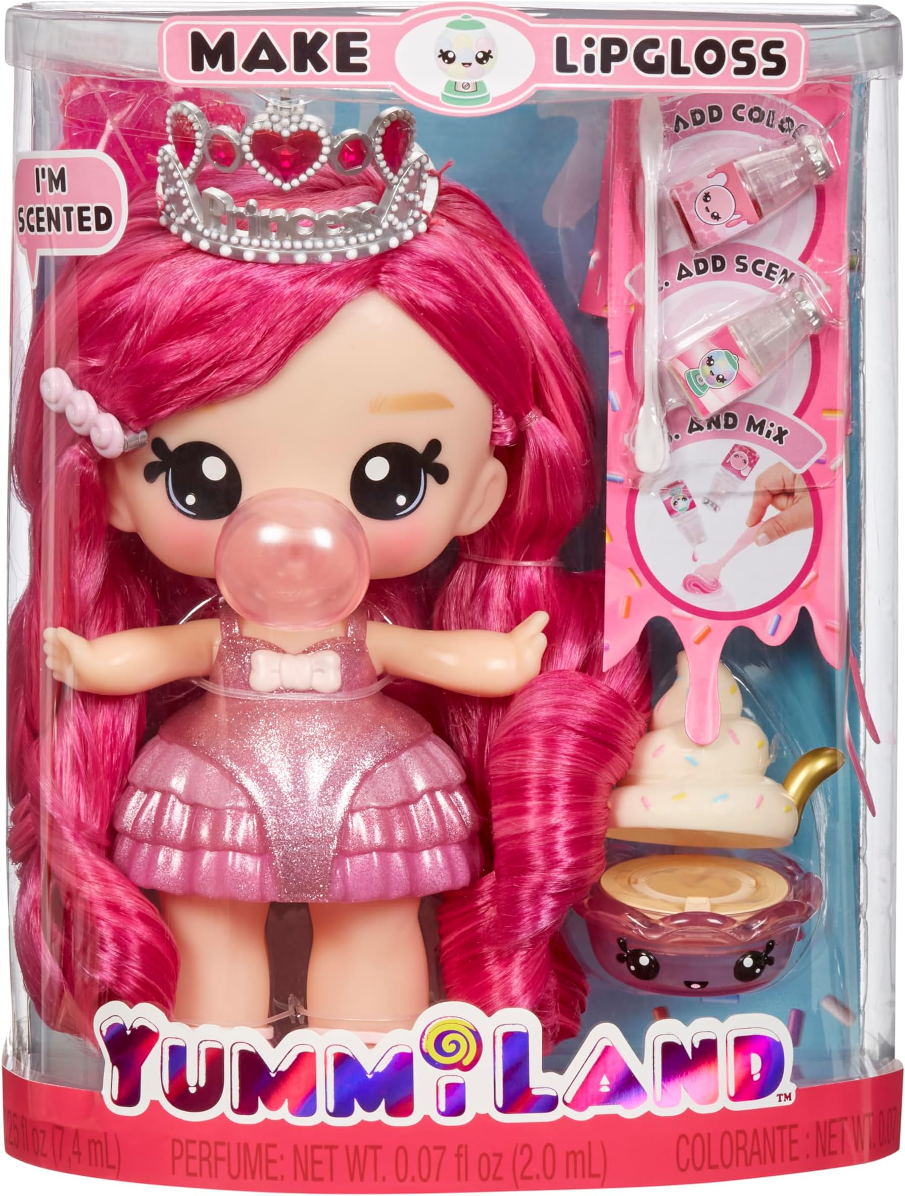 Yummiland Large Doll + Lip Gloss - Bianca Bubble Gum, Ages 4+
