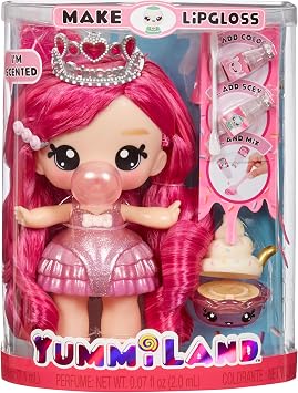 Yummiland Large Doll + Lipgloss Pet- Bianca Bubblegum, Age 4+