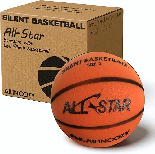 Baloncesto silencioso con peso, baloncesto sin aire de espuma suave, rebote alto, pelota de entrenamiento sin ruido, embalaje de regalo, seguro para
