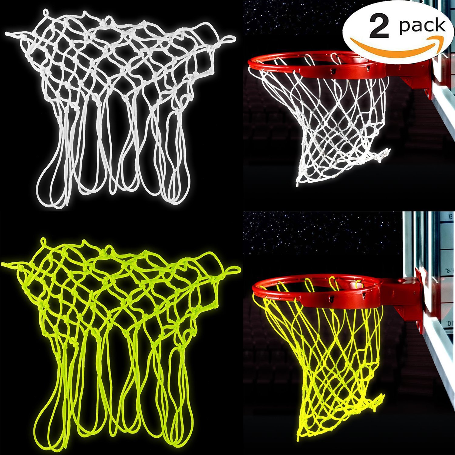 Basketball Mesh Basketball Rims 2-Pack Heavy Duty Basketball Nets